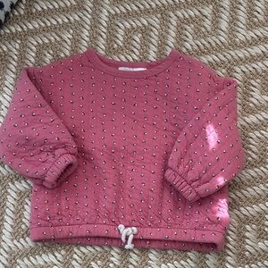 ZARA Pink Floral Sweater